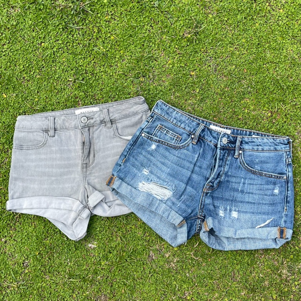 Pacsun Denim shorts Festival Rave Sz 24 Lot of 2